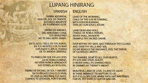 philippine national anthem english version lyrics